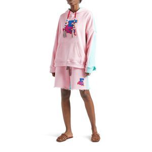 Etro Women's Colorblock Logo Patch Sweat Shorts - Pink 10